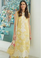 Sahar Embroidered Lawn 3 Piece Unstitched Suit S25FEV2 D-04 CITRUS BLOOM